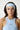 Headband light blue in model front view - JUV 