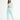 Rainbow legging mint green front view in model - JUV