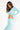 Rainbow legging mint green side view in model - JUV