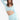 Rainbow long sleeve bra mint green front view in model - JUV