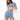 Flexy short sleeved crop blue to front view - JUV 