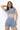 Flexy short sleeved crop blue to front view - JUV 