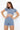 Flexy short sleeved crop blue to front view - JUV 