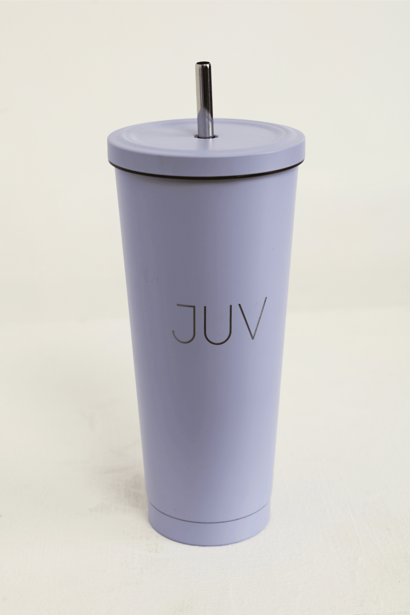 JUV lady thermal cup in purple, up/front view.